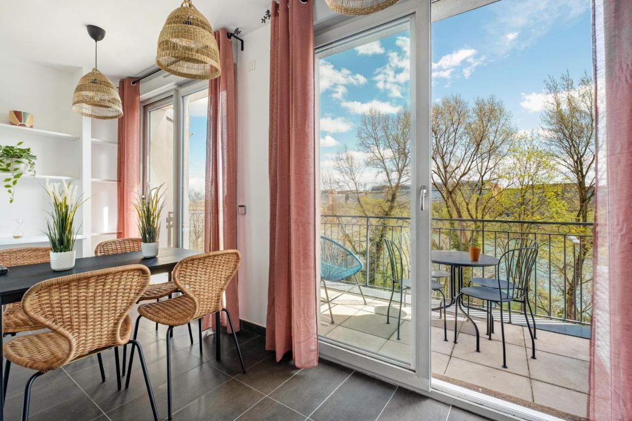 Lyon Cite- Appartement Vue Rhone Terrasse-Caluire Kültér fotó